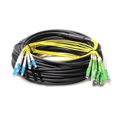 পুলিং সক সহ প্রি-টার্মিনেটেড কেবল LC E2000/APC 6 ফাইবার আউটডোর ফাইবার অপটিক কেবল